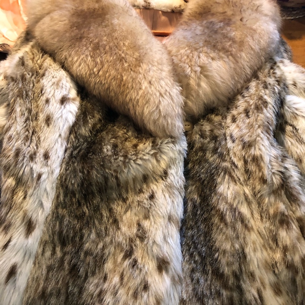Tissavel of France Brown and Cream Fur Coat - Picture 6 of 7